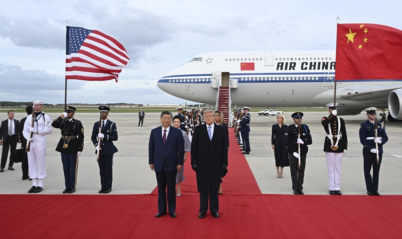 习近平抵达华盛顿对美国进行国事访问